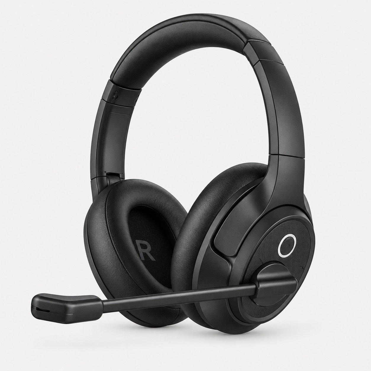 Office headset with boom microphone